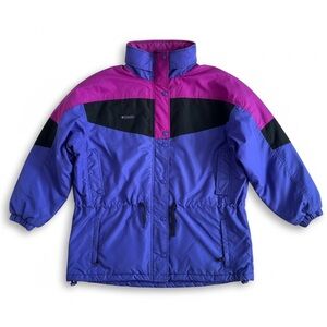 Columbia Vintage 90’s Ski Jacket Y2K Retro Coat Purple Magenta Colorblock Large
